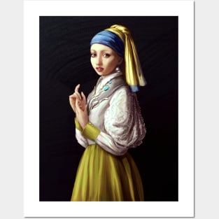 The girl with a pearl earring Posters and Art